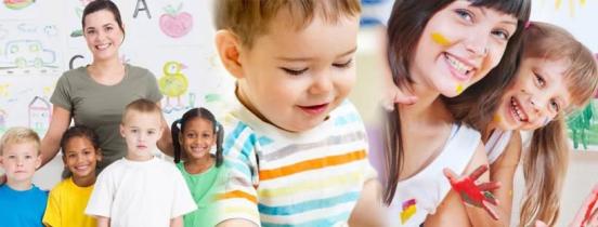 Image of women caring for children