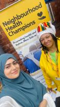 Neighbourhood Health Champions at an event promoting health