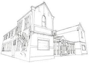 Drawing of the building from the outside