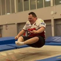 Image of a person bouncing on a trampoline